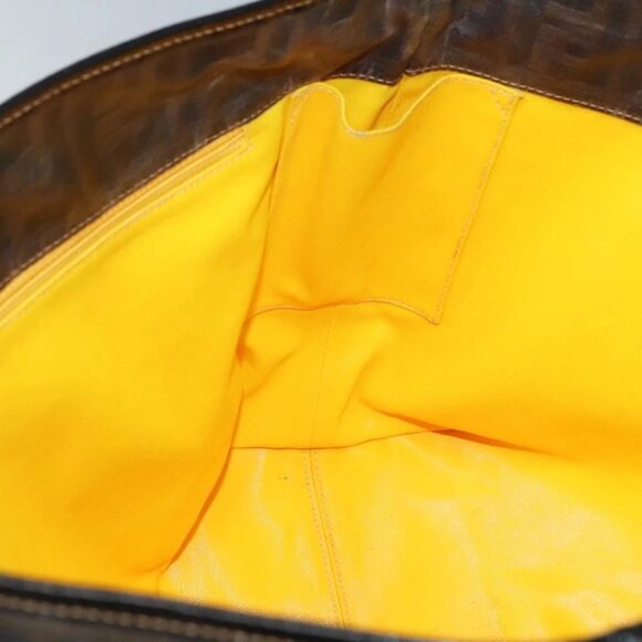 FENDI Zucca Canvas Tote Bag Black Brown Auth 121138 - Picture 13 of 16